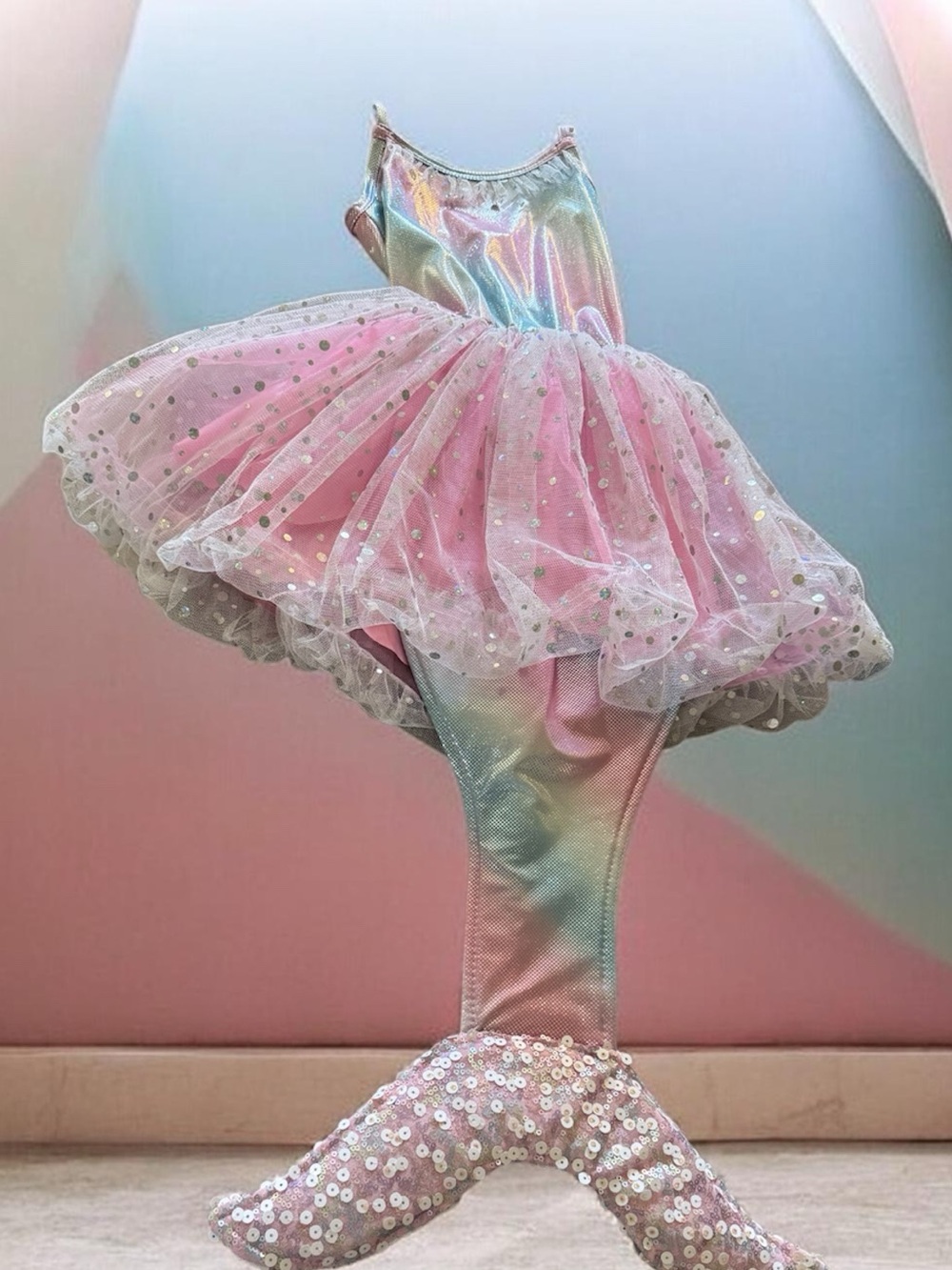 Pink Poppy Mermaid Costume Dress for Kids